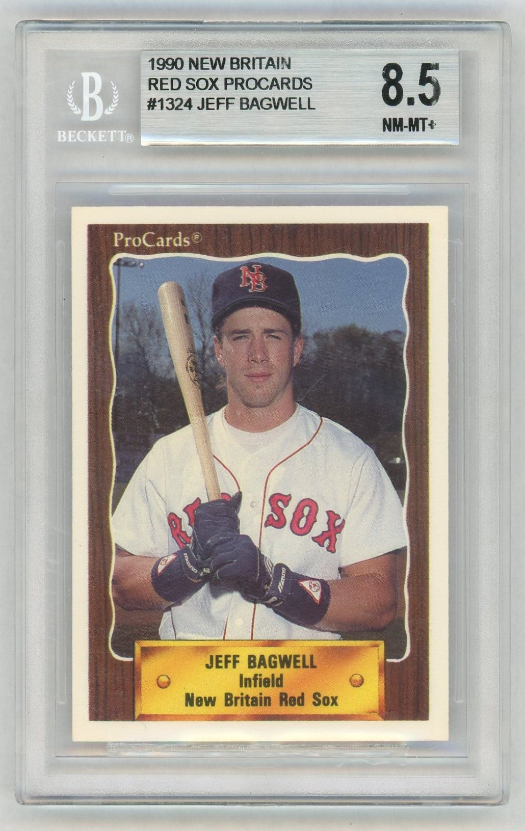 1990 Pro Cards New Britain Red Sox Jeff Bagwell #1324 /492064 BGS 8.5