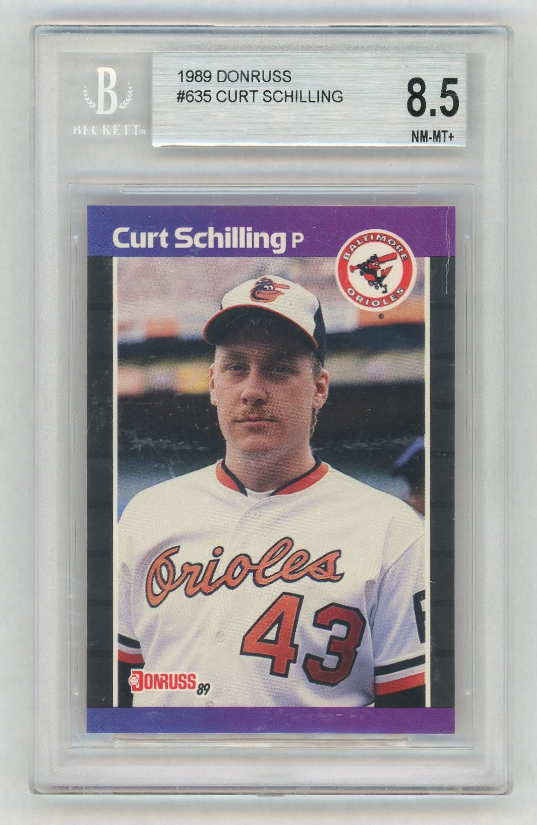 1989 Donruss Curt Schilling #635 BGS 8.5