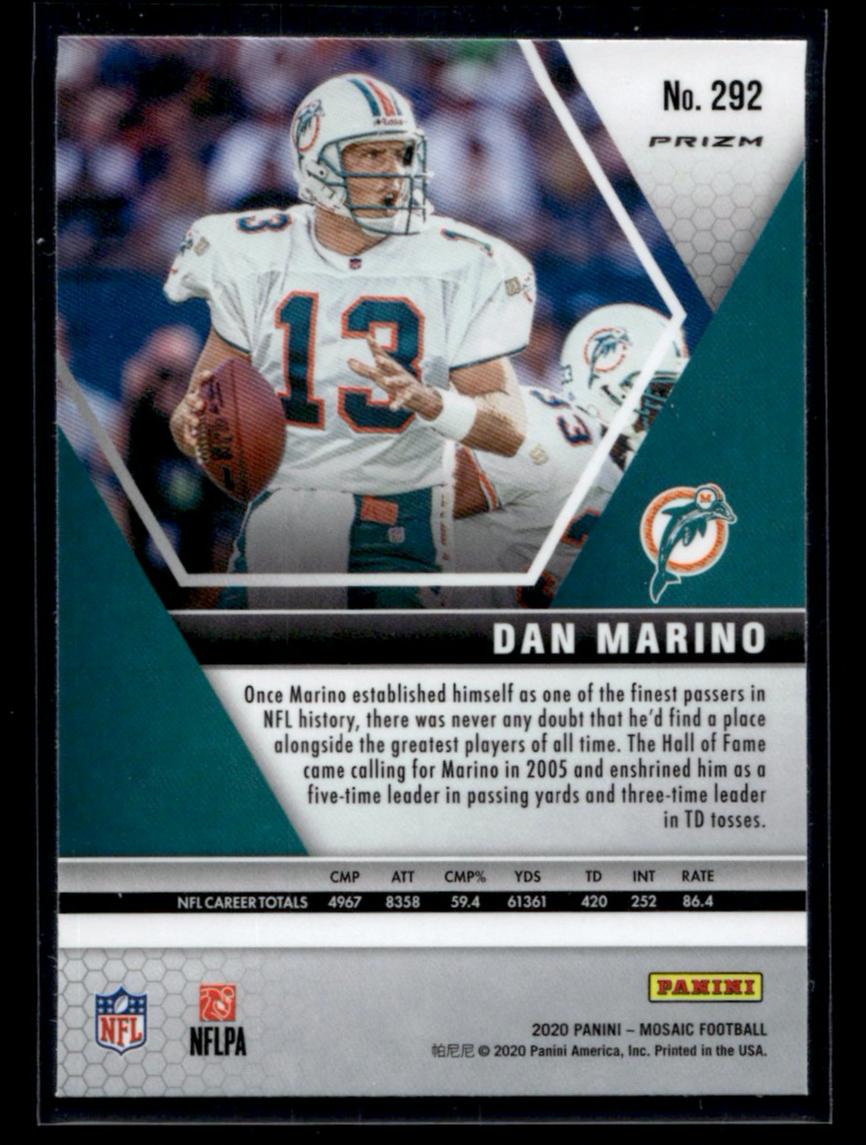 2020 Panini Mosaic Dan Marino #292 Prizm