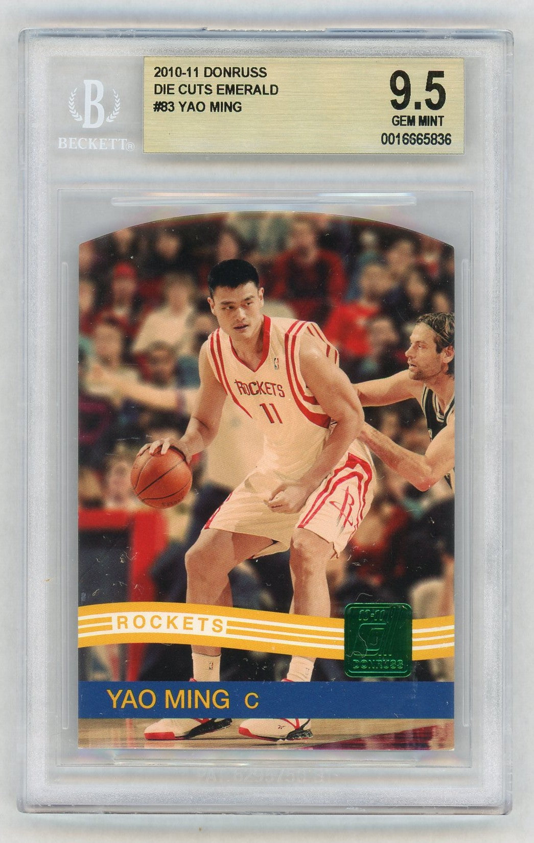 2010 Donruss #83 Yao Ming Emerald Die-Cuts BGS 9.5