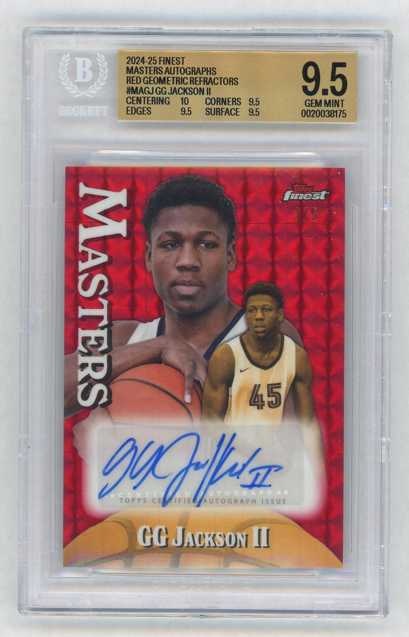 2024-25 Topps Finest GG Jackson II Masters Autographs Red Geometric Refractor #MA-GJ /5 BGS 9.5