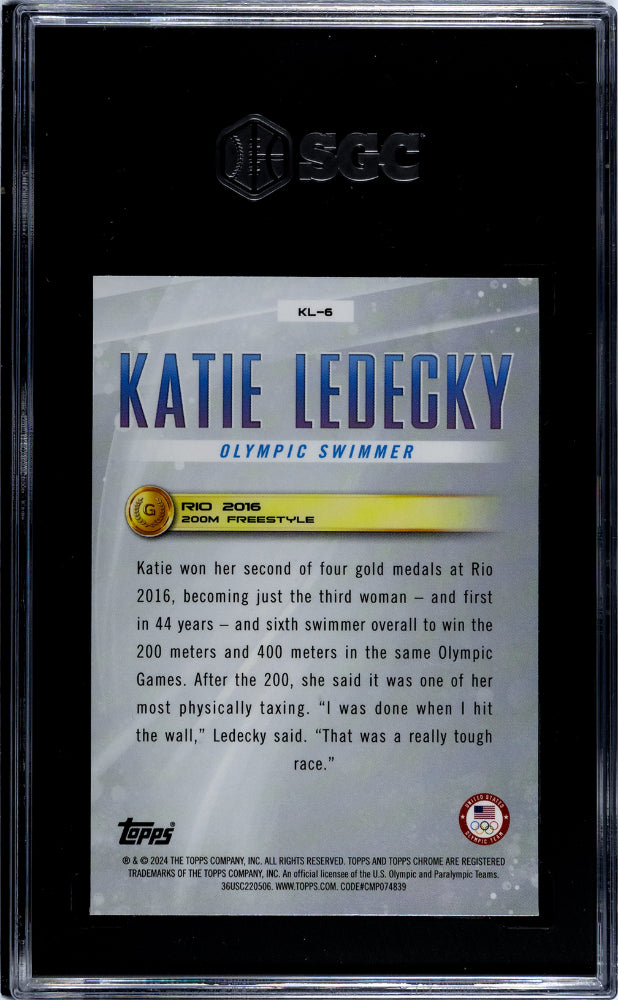 2024 Topps Chrome #KL-6 Katie Ledecky Legacy SGC 10