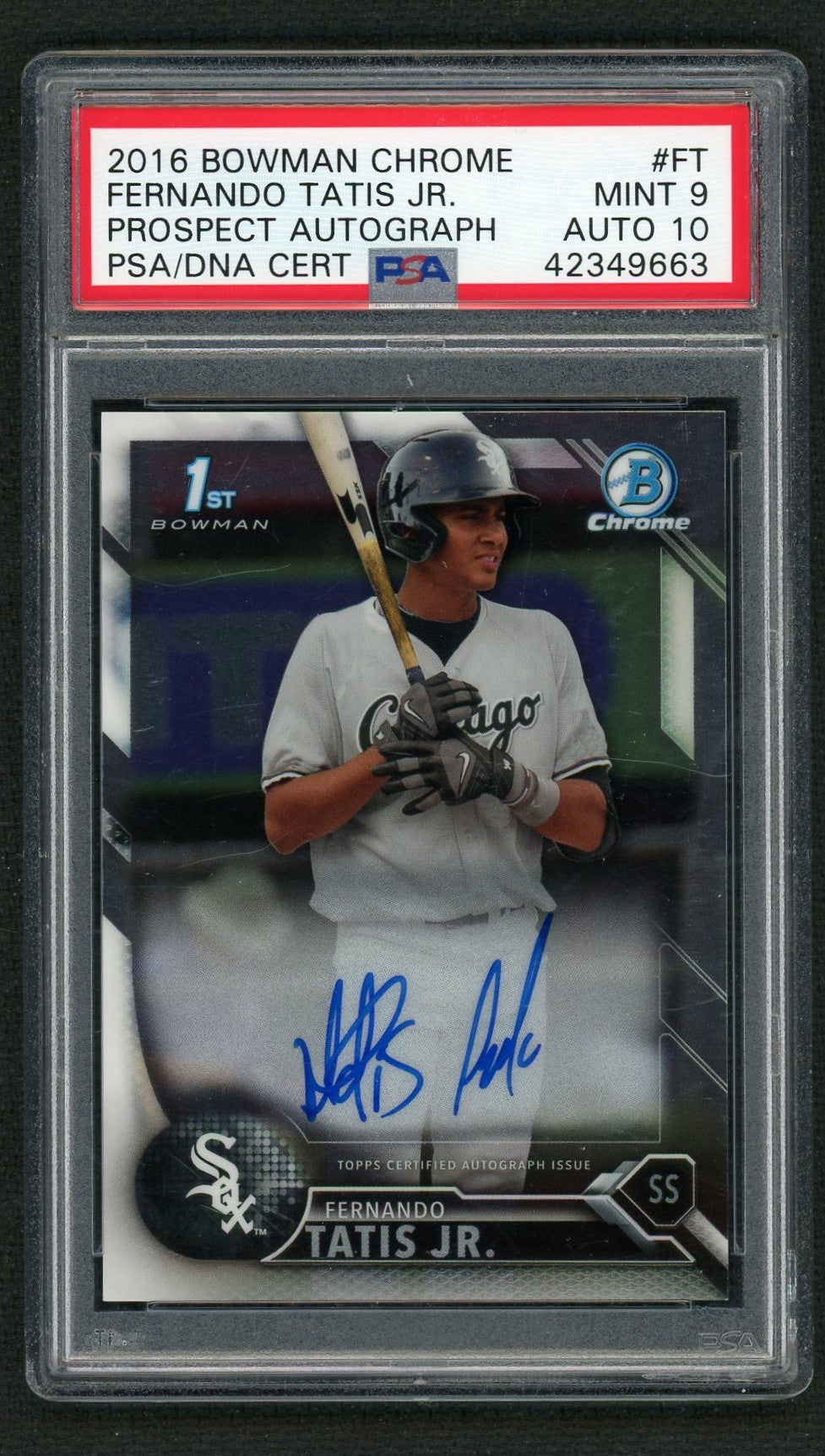 2016 Bowman Chrome Prospect Autograph Fernando Tatis Jr. #CPA-FT PSA 9