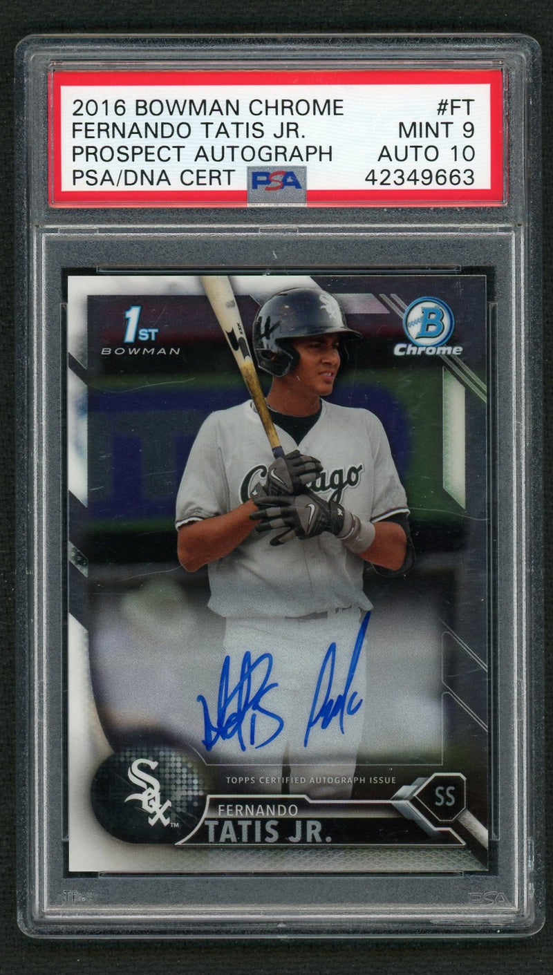 2016 Bowman Chrome Fernando Tatis Jr. Prospect Auto #CPA-FT PSA 9