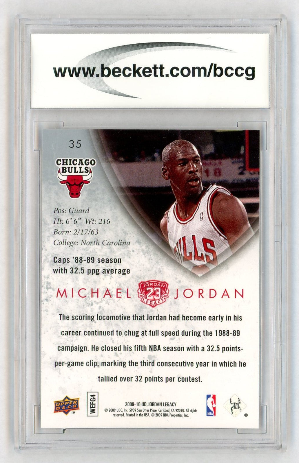 2009-10 Upper Deck MJ Legacy Gold #35 Michael Jordan BCCG 10