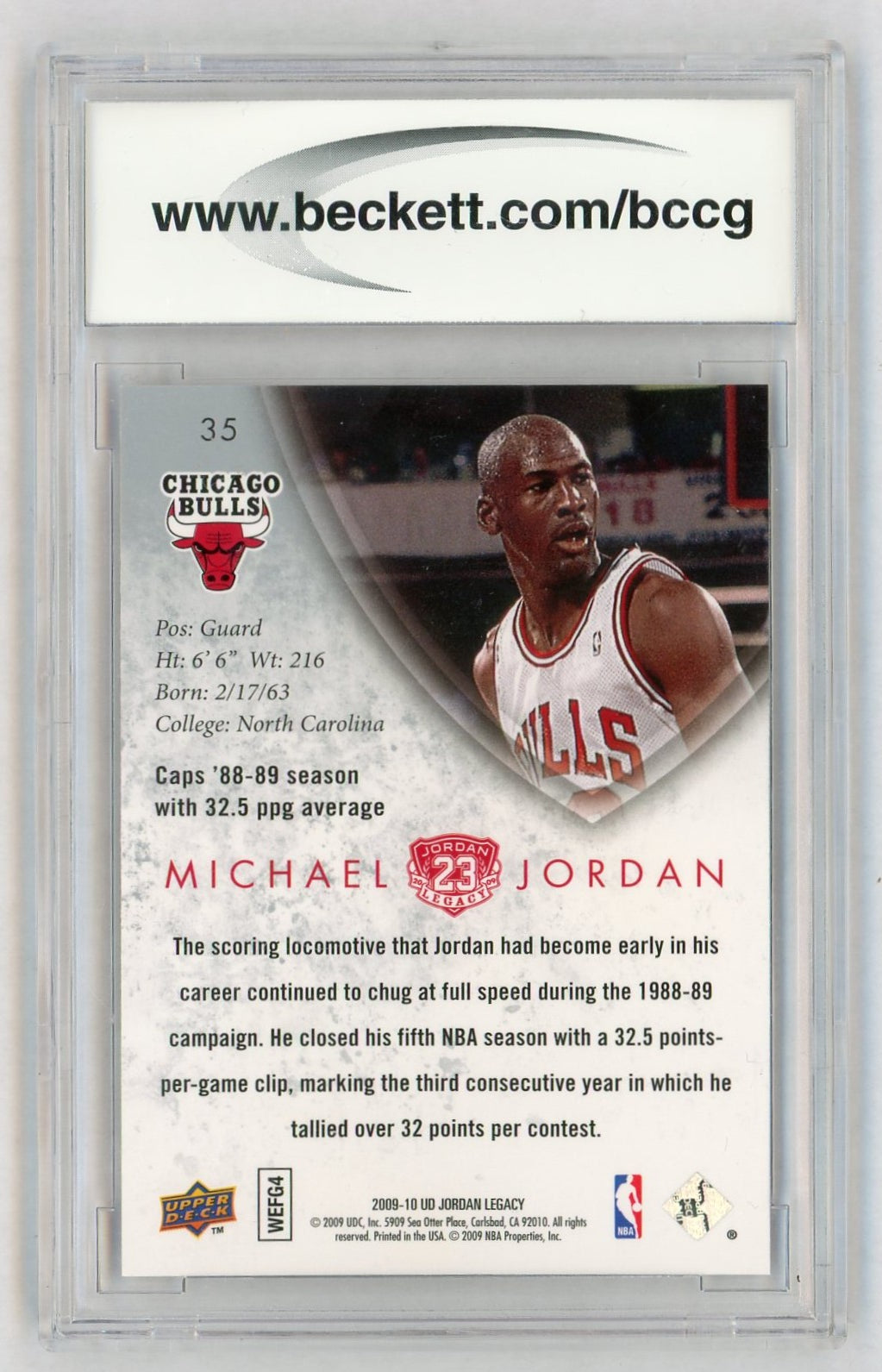 2009-10 Upper Deck MJ Legacy Gold #35 Michael Jordan BCCG 10