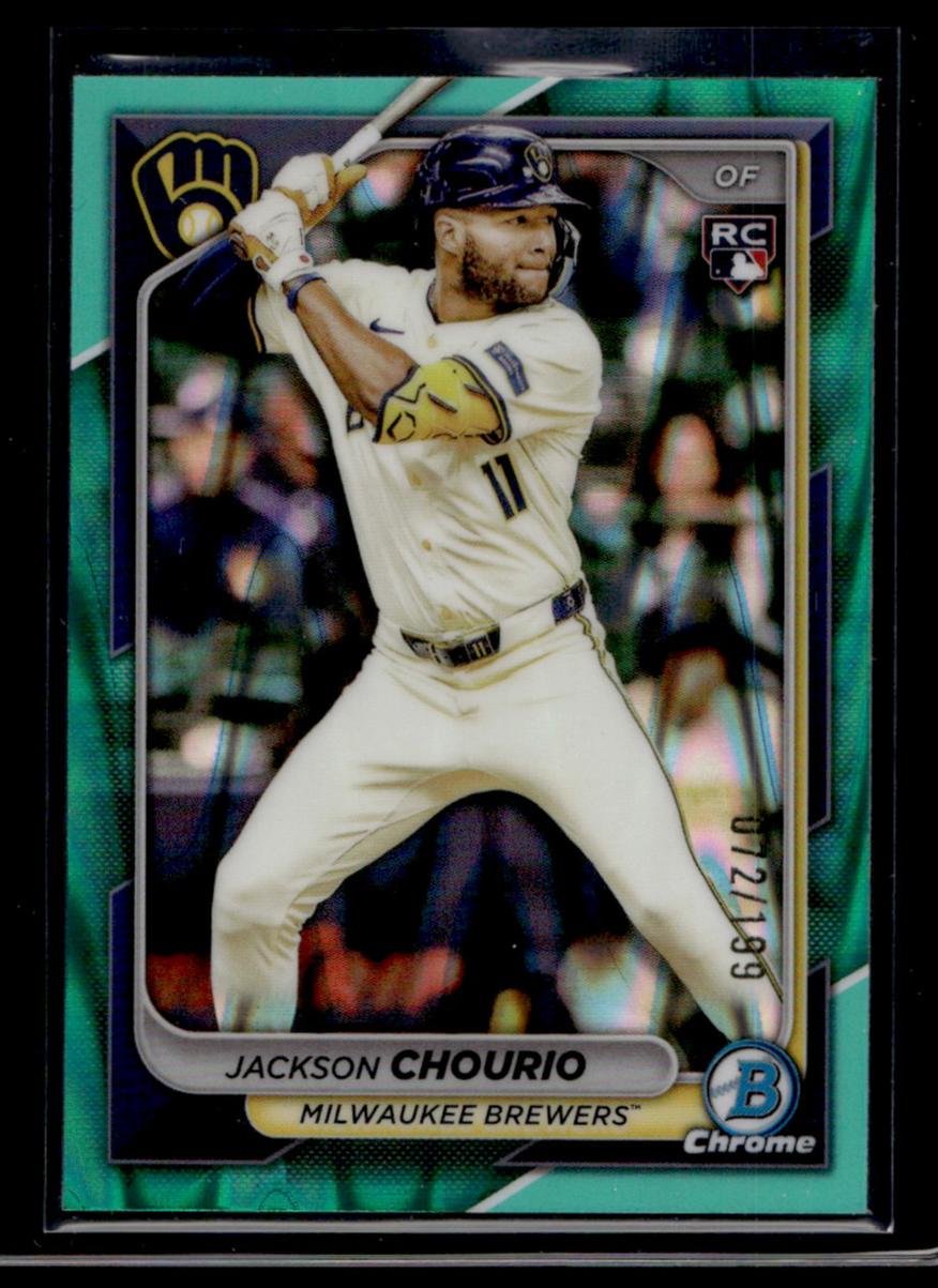 2023 Bowman Chrome Jackson Chourio #69 RC Green /99