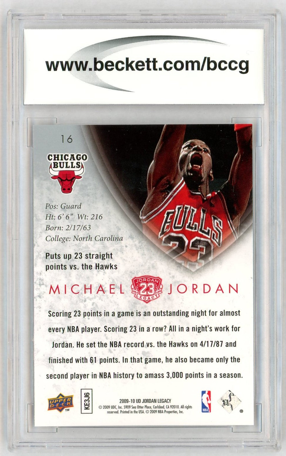 2009-10 MJ Legacy Collection Gold #16 Michael Jordan BCCG 10