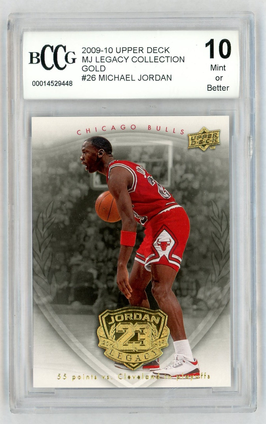 2009 Upper Deck Michael Jordan Legacy Collection Gold Michael Jordan #26 BCCG 10