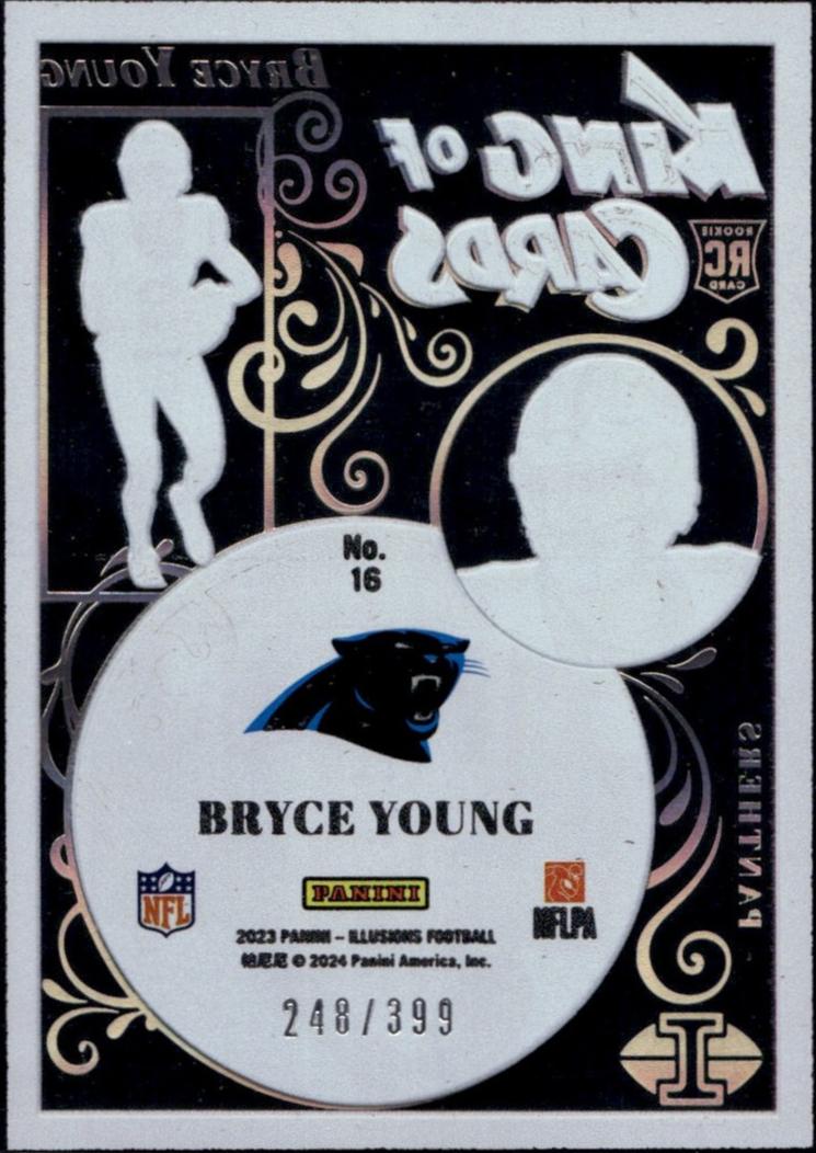 2023 Panini Illusions #16 Bryce Young King of Cards Rookie /399 Panthers