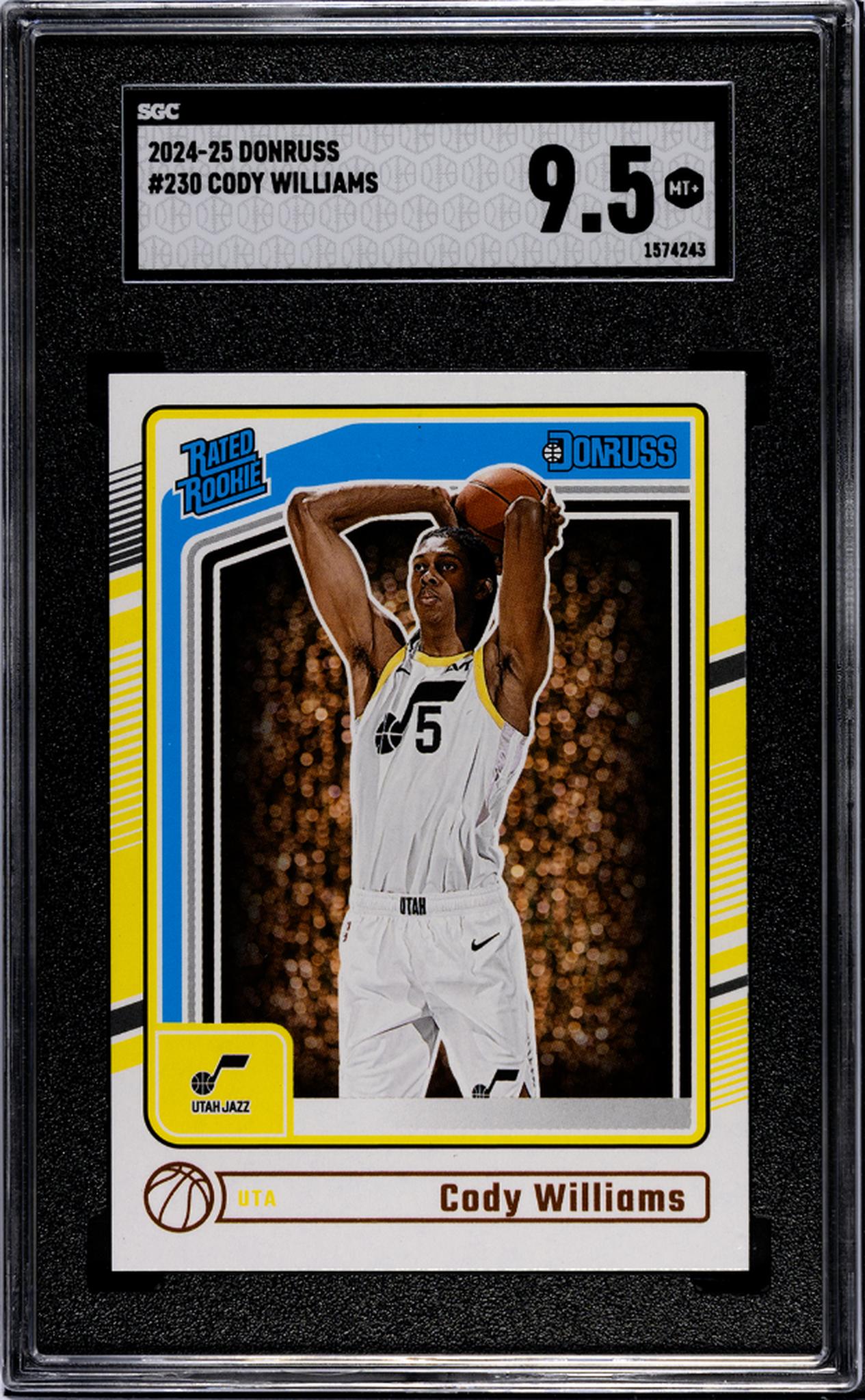 2024 Donruss Cody Williams #230 RC SGC 9.5