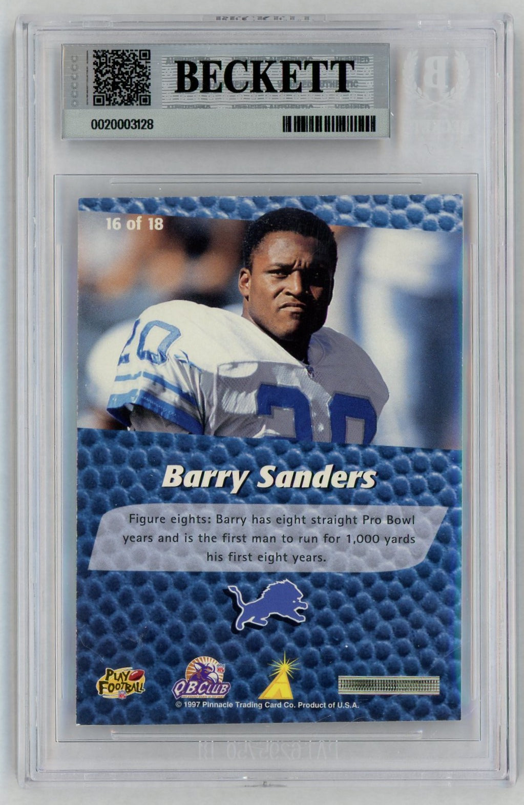 1997 Score #16 Barry Sanders New Breed BGS 8