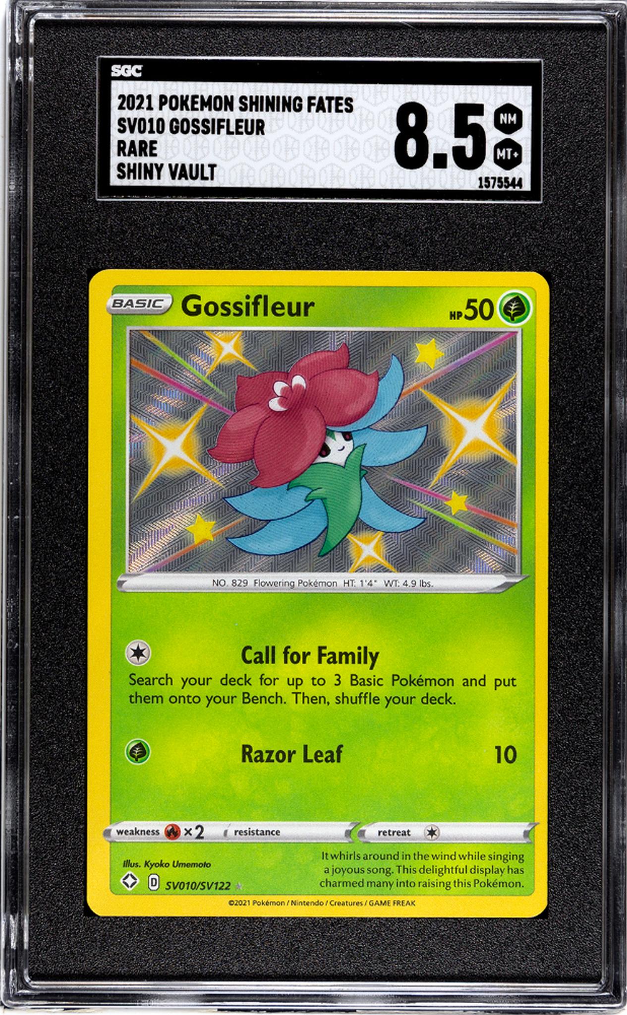 2021 Nintendo Shining Fates Gossifleur #SV010/SV122 SGC 8.5