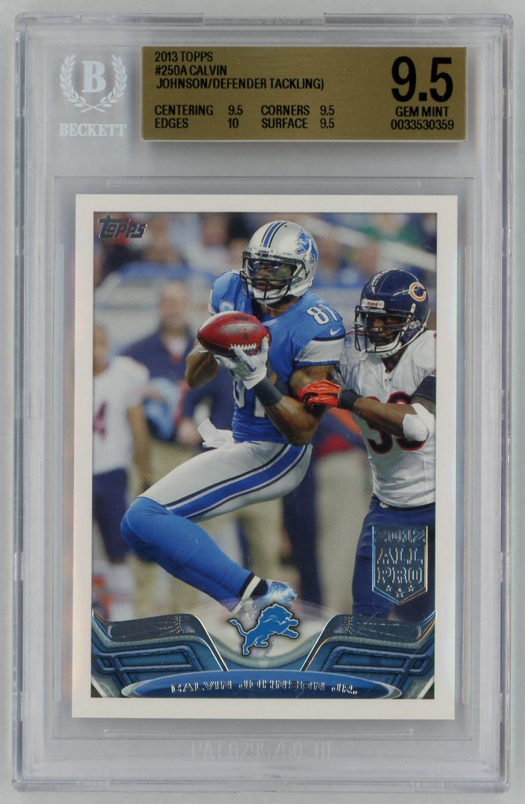 2013 Topps #250 Calvin Johnson All-Pro BGS 9.5