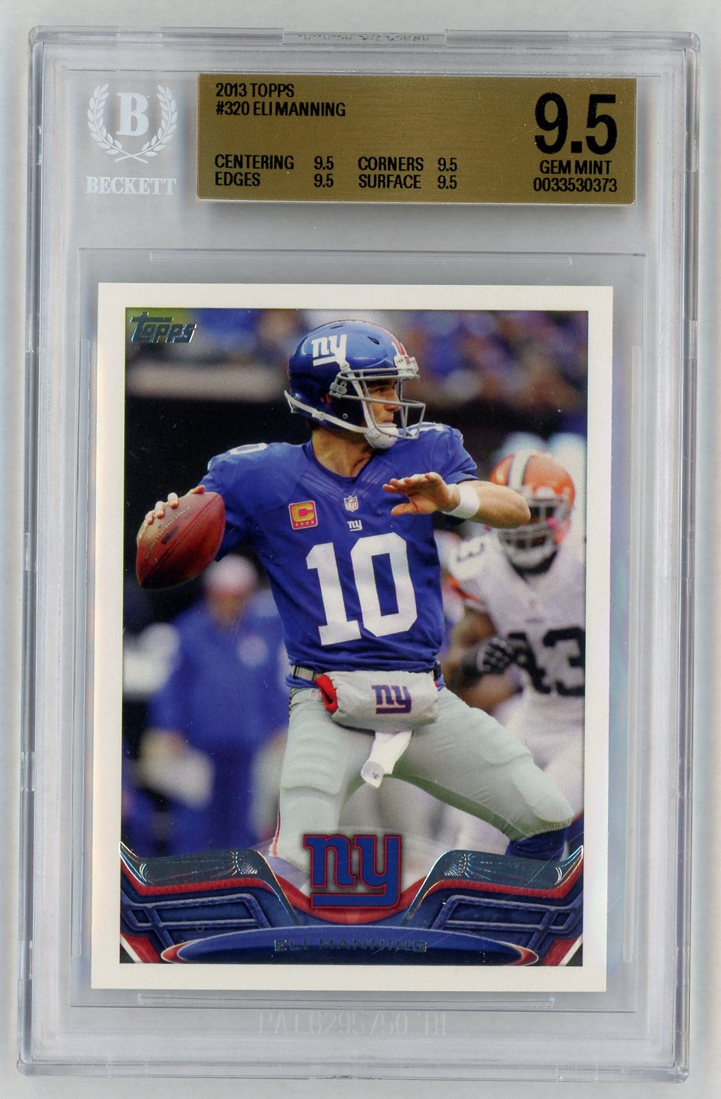 2013 Topps #320 Eli Manning BGS 9.5