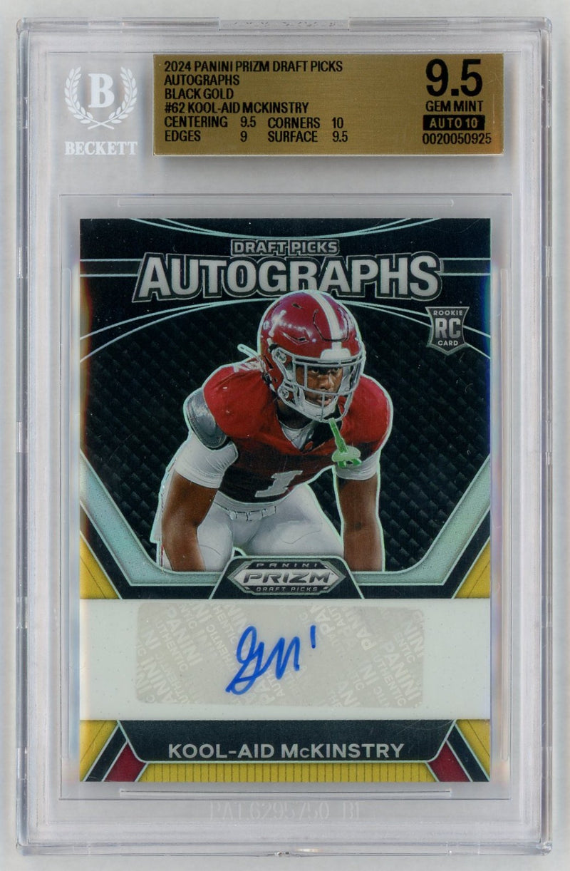 2024-25 Prizm Draft Picks Kool-Aid McKinstry Rookie RC Black Gold SSP Auto /5 BGS 9.5