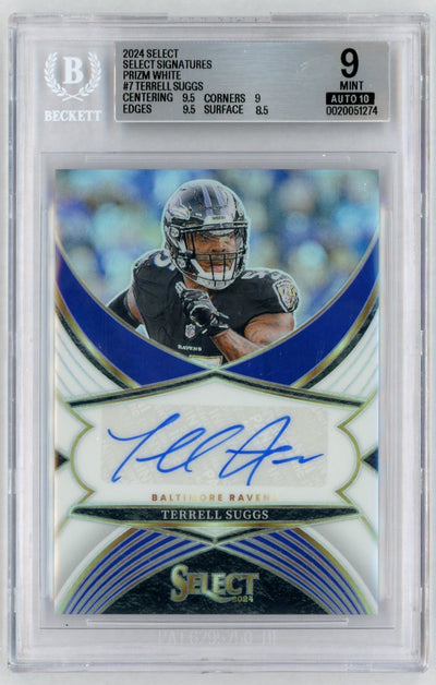 2024 Select Signatures Terrell Suggs Auto #SSP-TSS /50 Beckett 9