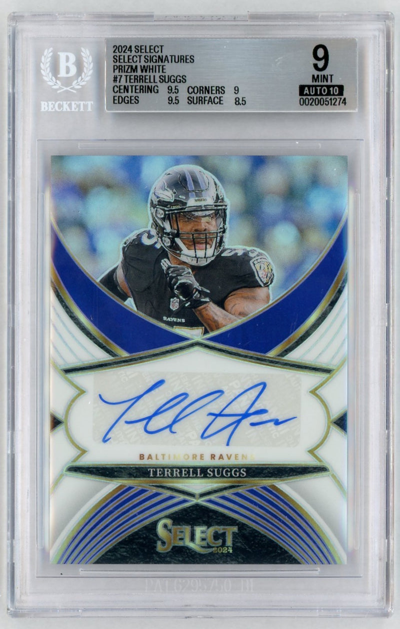 2024 Select Signatures Terrell Suggs Auto #SSP-TSS /50 Beckett 9