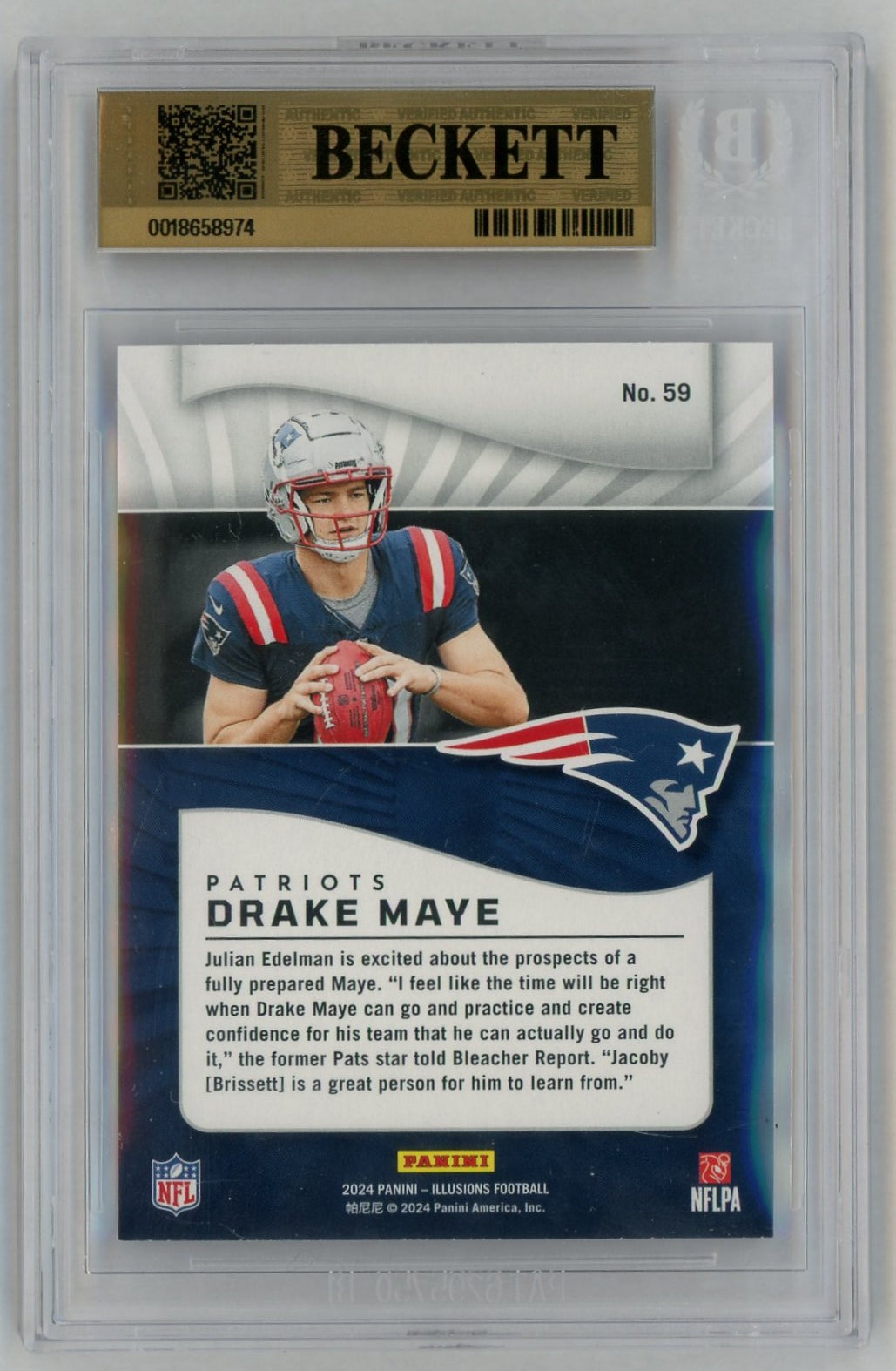 2024 Illusions #59 Drake Maye Retail Rookie RC BGS 9.5