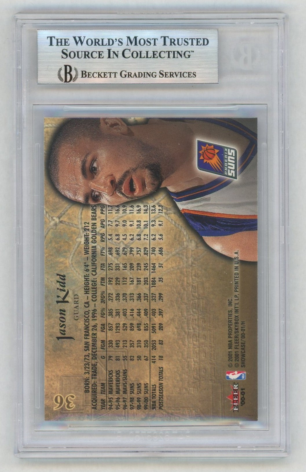 2000-01 Showcase #36 Jason Kidd BGS 9