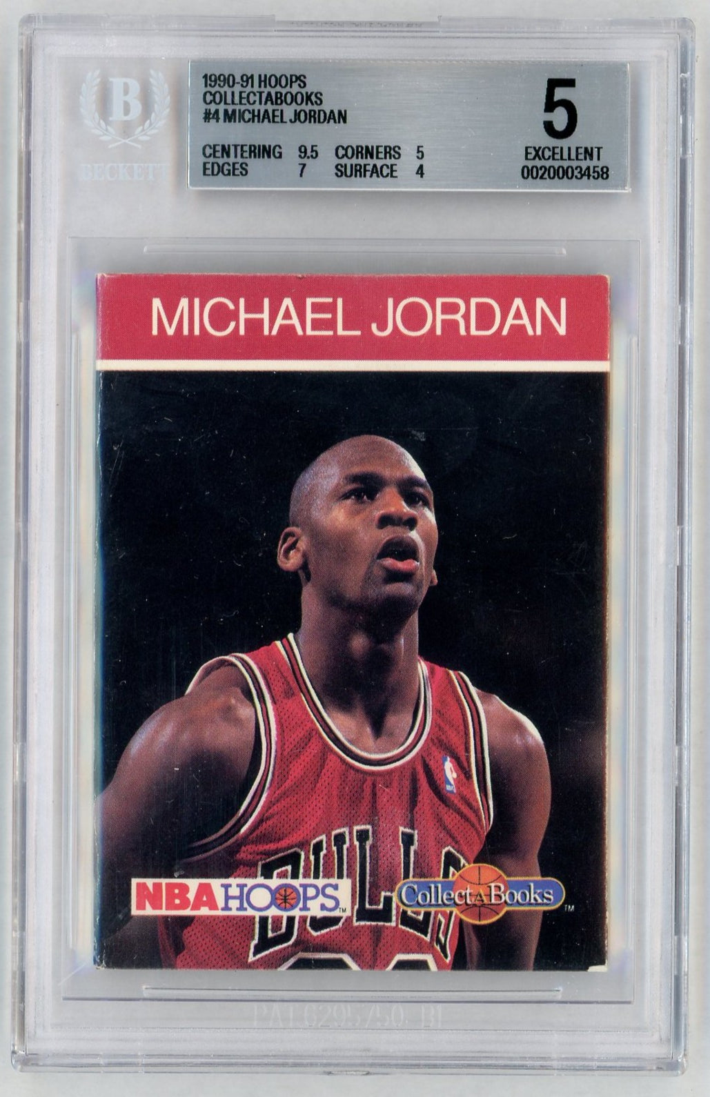 1990 NBA Hoops #4 Michael Jordan CollectABooks BGS 5