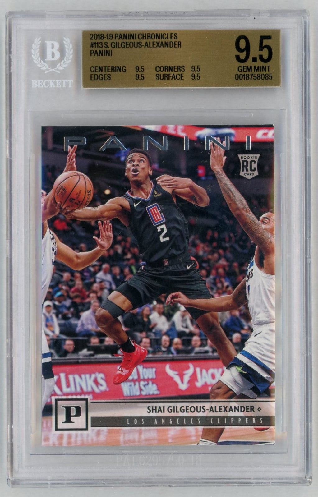 2018-19 Panini Chronicles #113 Shai Gilgeous-Alexander Rookie RC BGS 9.5
