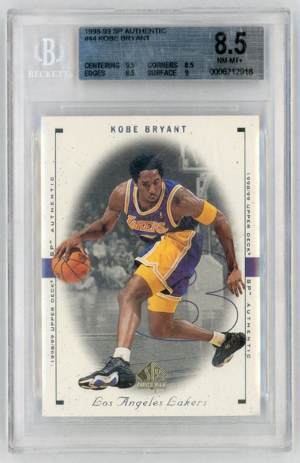 1998 SP Authentic #44 Kobe Bryant BGS 8.5