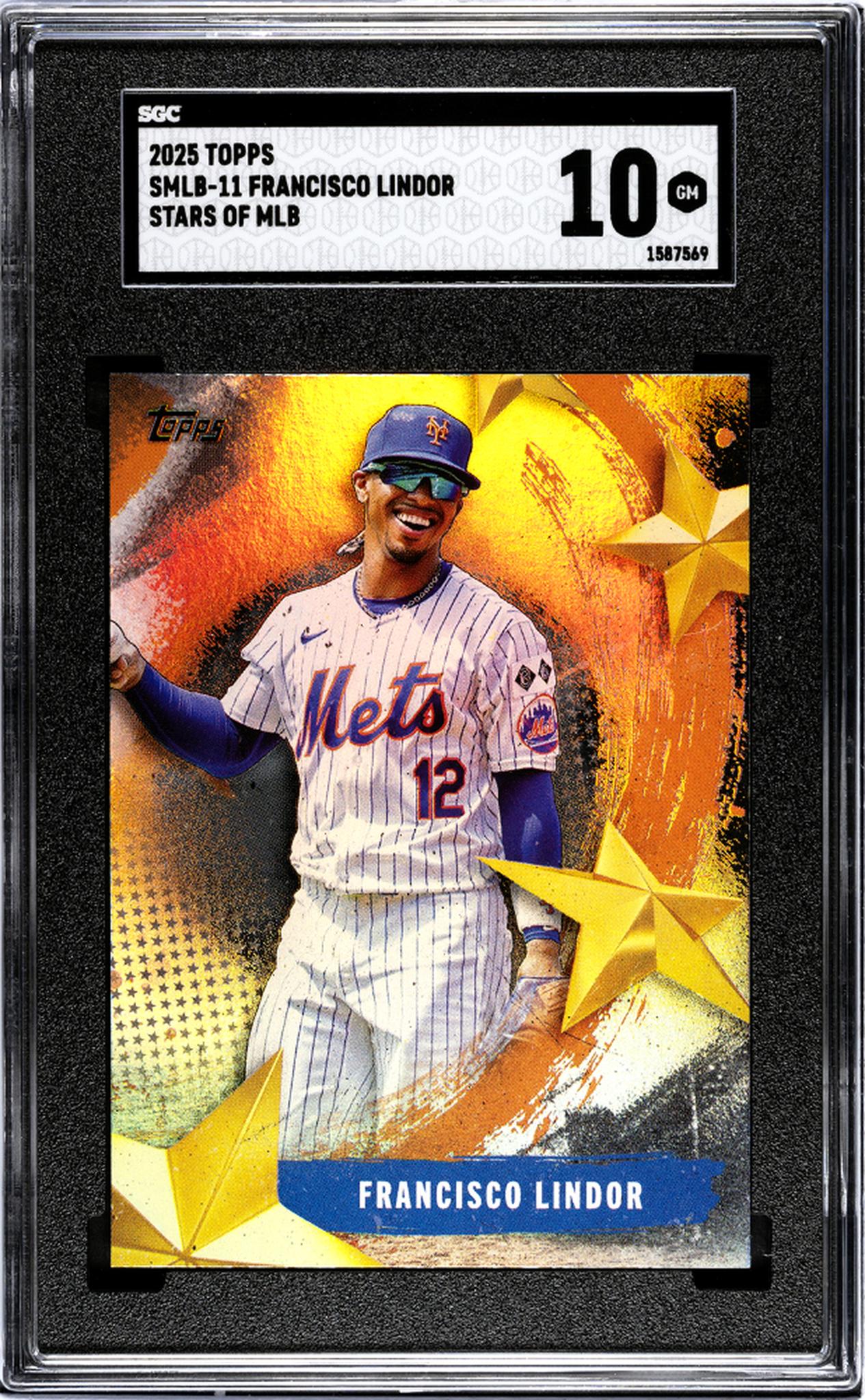 2025 Topps #SMLB-11 Francisco Lindor Stars of MLB SGC 10