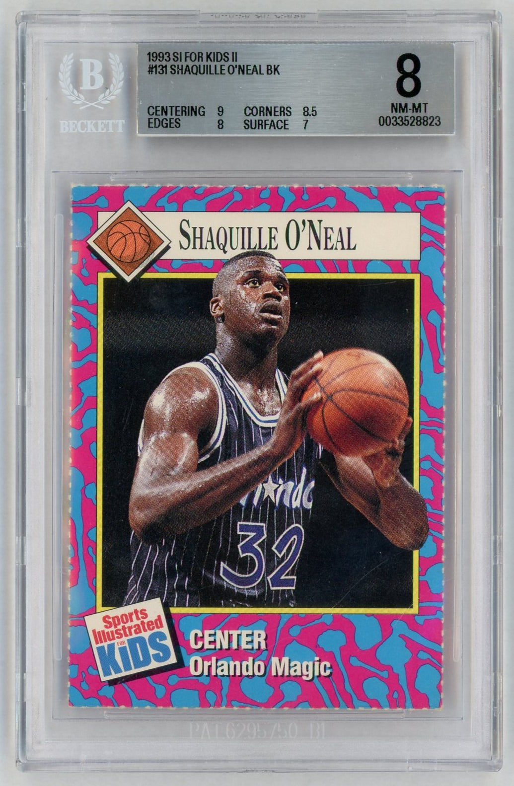 1993 SI For Kids II #131 Shaquille O'Neal Rookie RC BGS 8