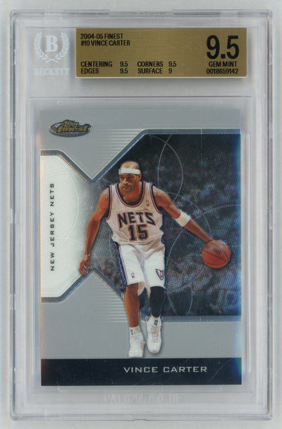 2004-05 Topps Finest Vince Carter #10 BGS 9.5