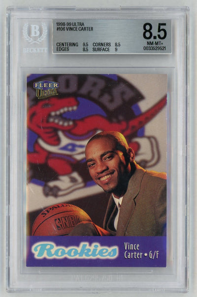 1998-99 Ultra Vince Carter #106 Rookies BGS 8.5