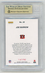 2020 Panini Instant #23 Joe Burrow First TD Rookie RC /1742 BGS 10