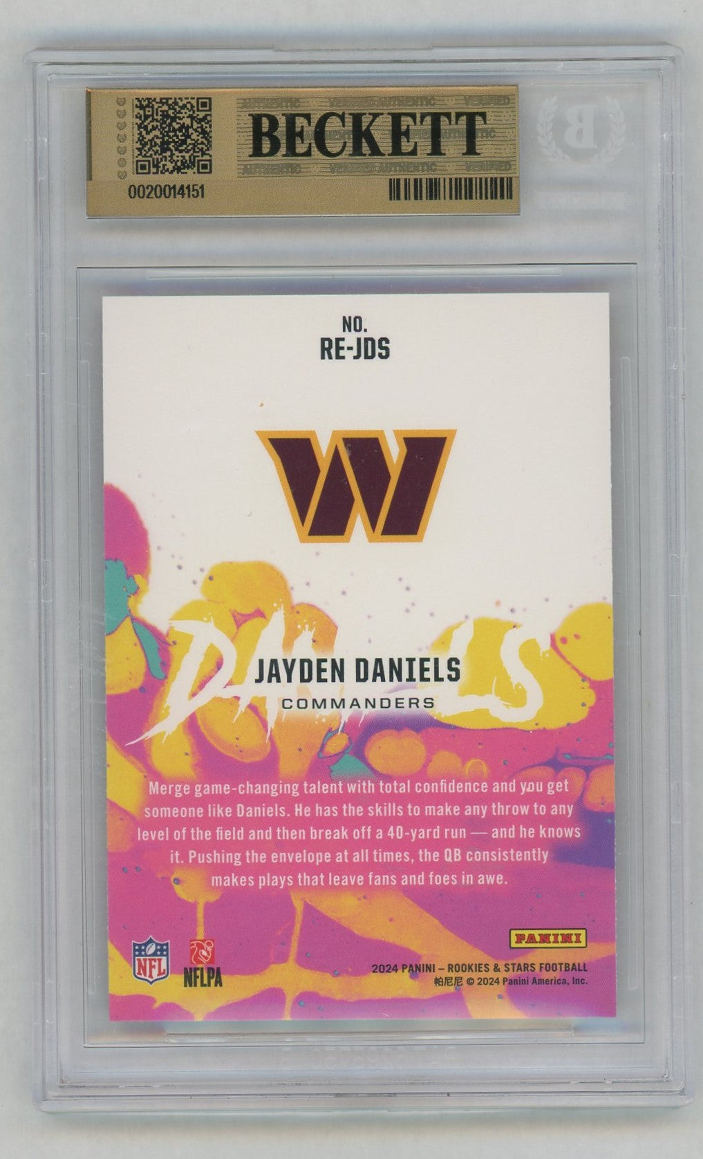 2024 and Stars Rookie Exclusive Jayden Daniels #2 BGS 9.5
