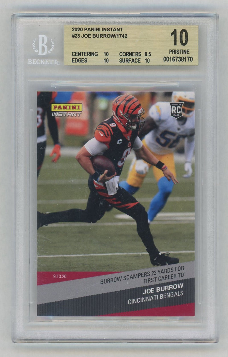 2020 Panini Instant Joe Burrow #23 RC /1742 BGS 10
