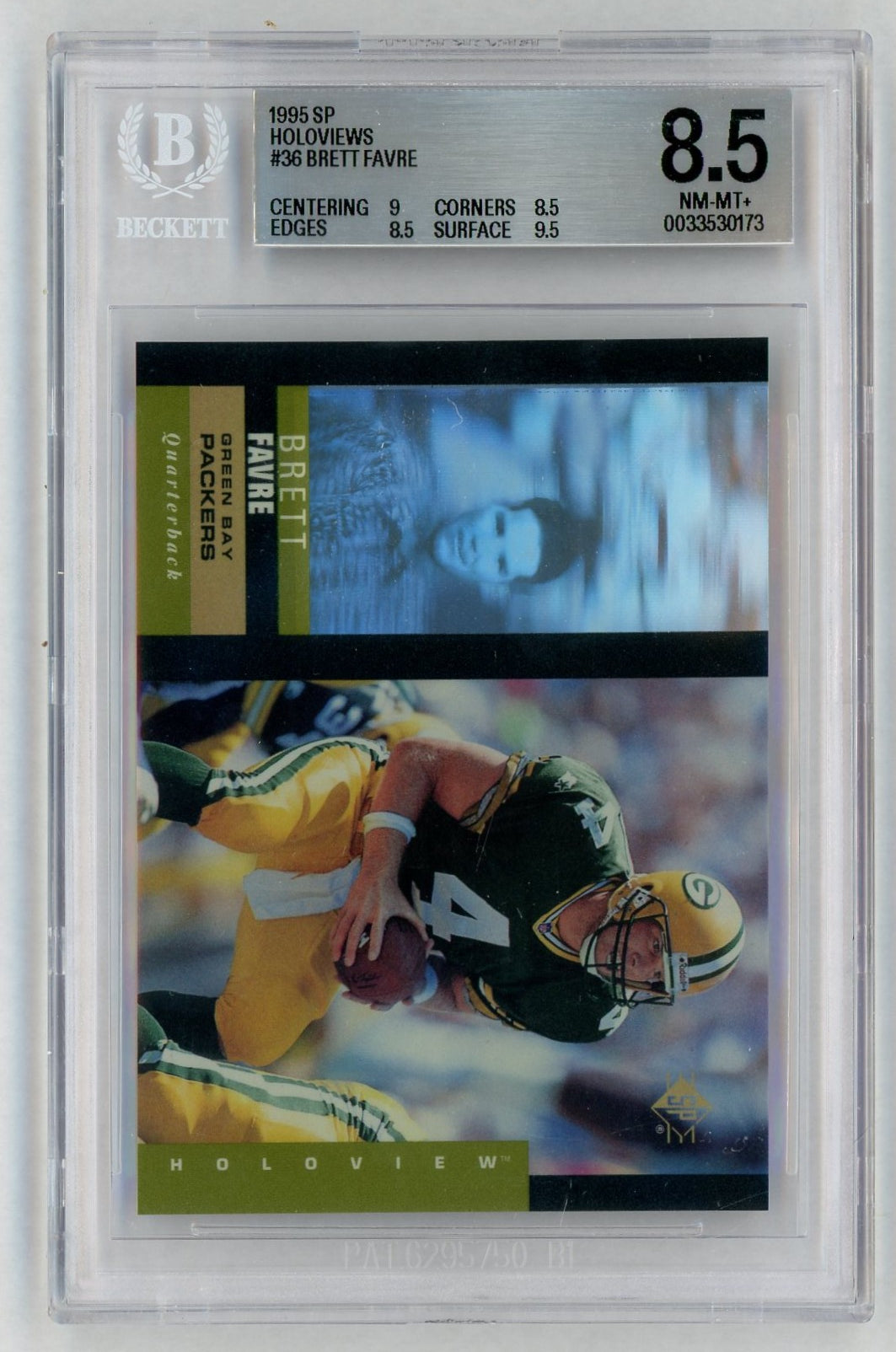 1995 SP #36 Brett Favre Holoviews BGS 8.5