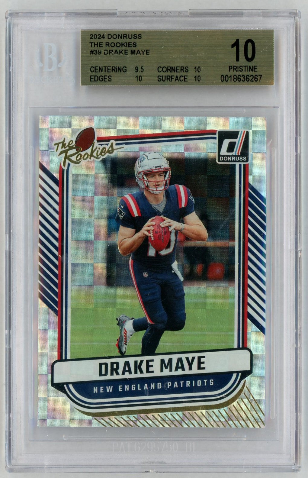 2024 Donruss the Rookies Drake Maye #TR-39 BGS 10
