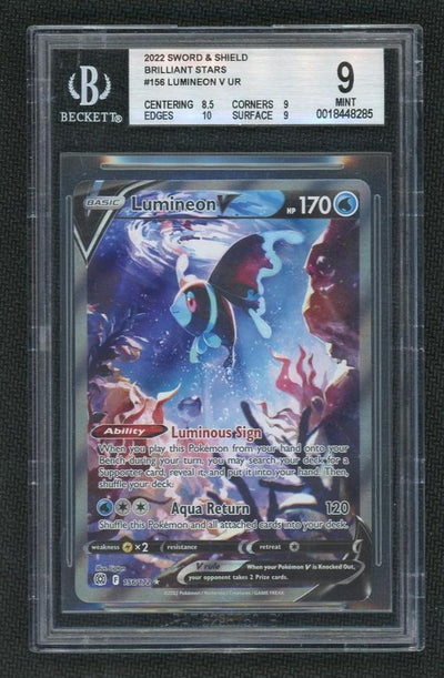 Pokémon Brilliant Stars Lumineon V #156 BGS 9