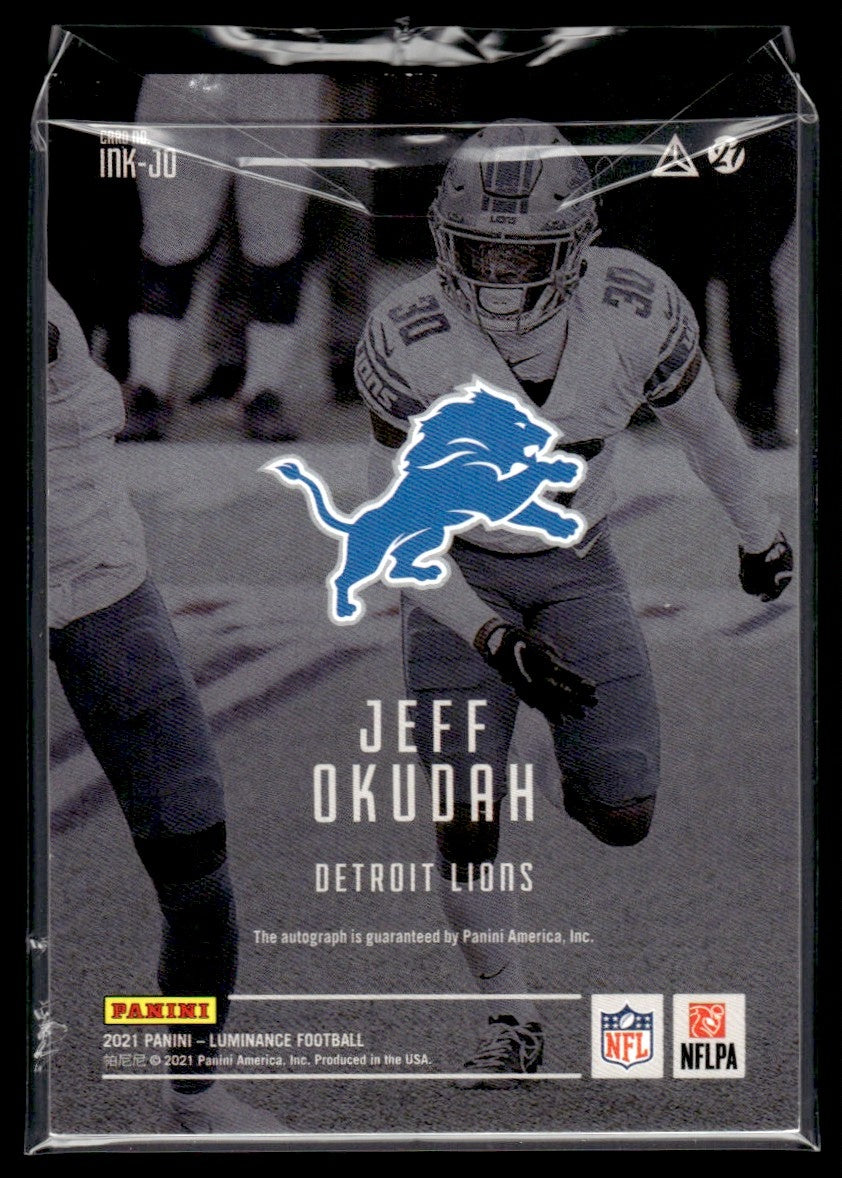 2021 Panini Luminance Ink Jeff Okudah #INK-JO Auto /99