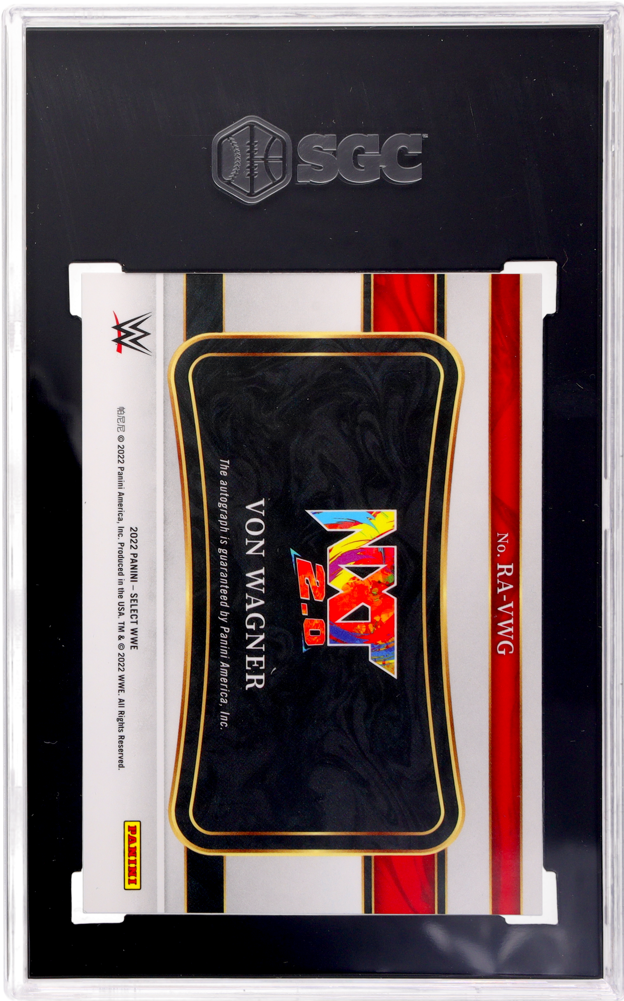 2022 Select WWE Ringside Action Signature Von Wagner SGC 9.5