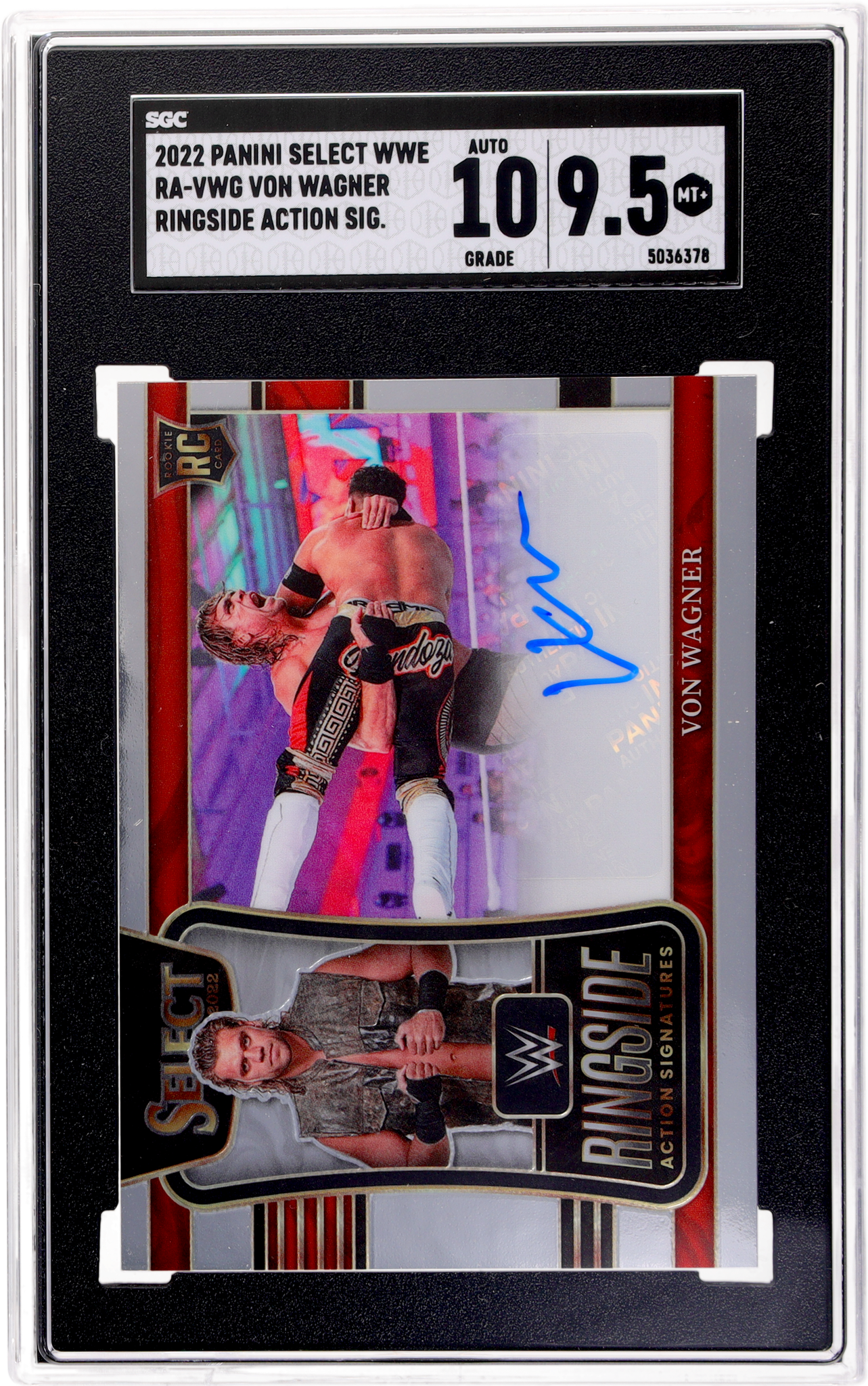 2022 Select WWE Ringside Action Signature Von Wagner SGC 9.5