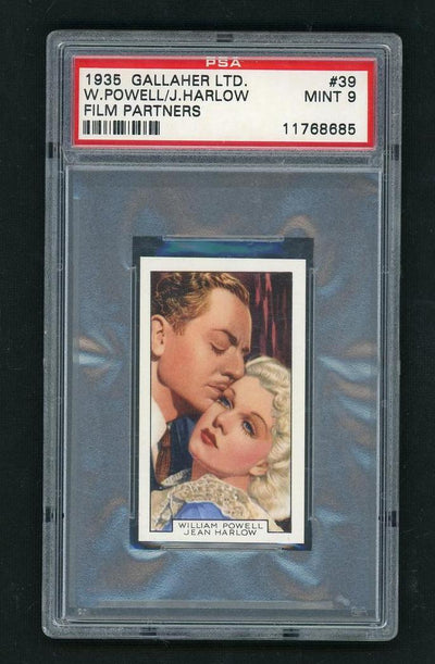 1935 Gallaher Film Partners William Powell / Jean Harlow #39 PSA 9