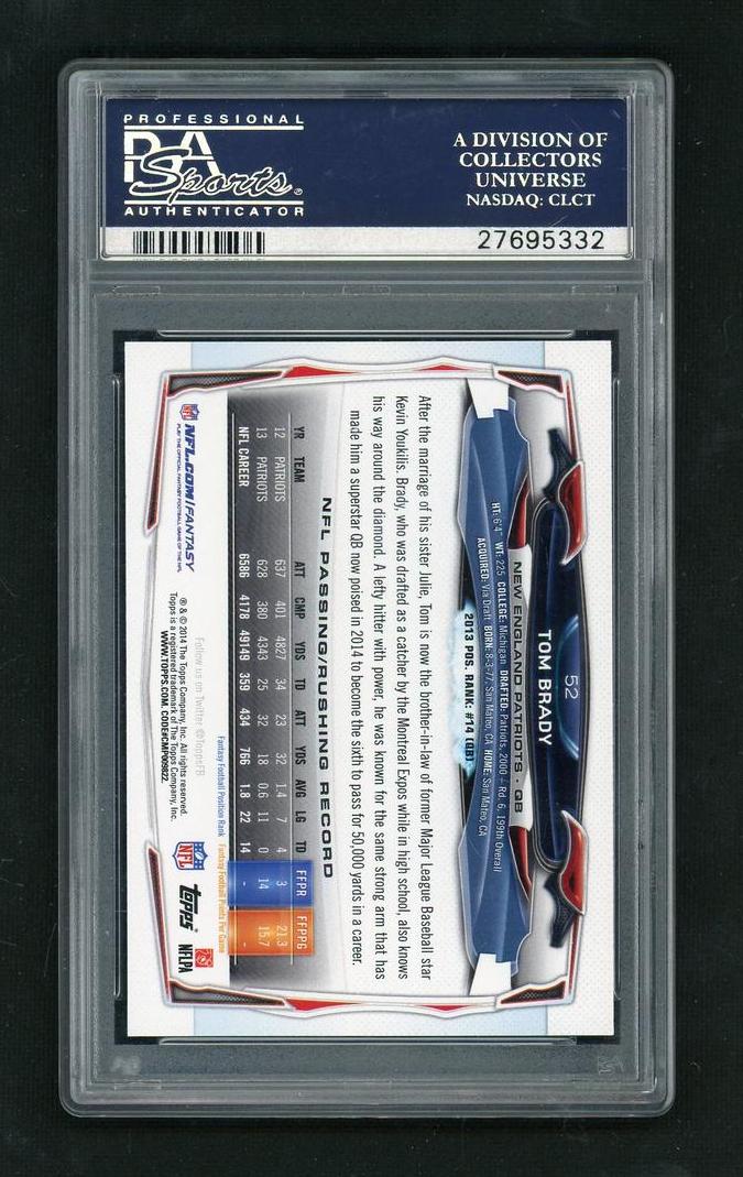 2014 Topps Tom Brady #52 PSA 10