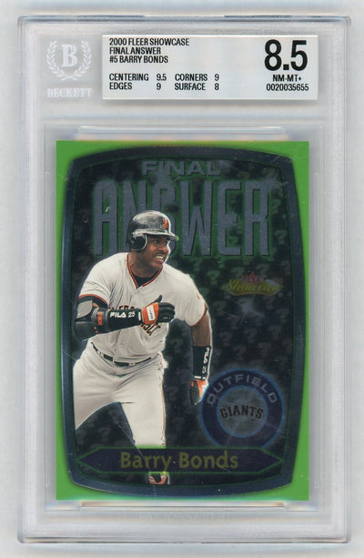 2000 Fleer Showcase #5 Barry Bonds Final Answer BGS 8.5