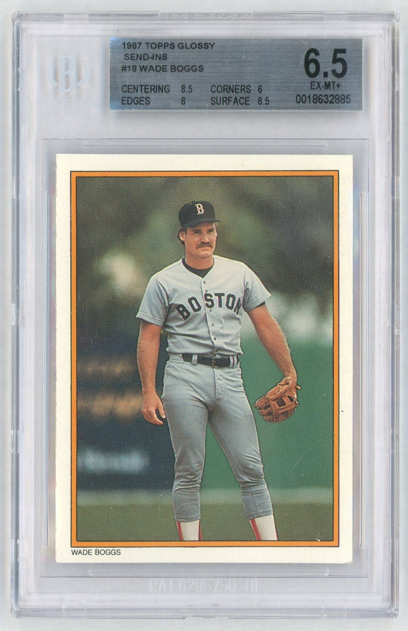 1987 Topps Glossy Send-Ins #18 Wade Boggs BGS 6.5