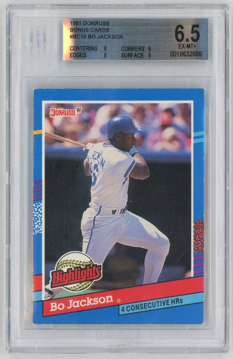 1991 Donruss #BC-10 Bo Jackson Bonus Cards Highlights BGS 6.5