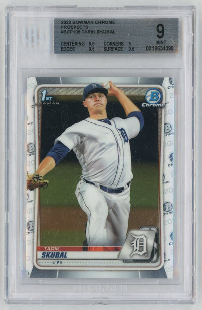 2020 Bowman Chrome Prospect Tarik Skubal #BCP108 BGS 9