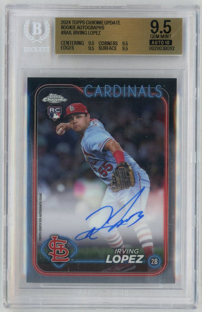 2024 Topps Chrome Update #RA-IL Irving Lopez Rookie RC Auto BGS 9.5
