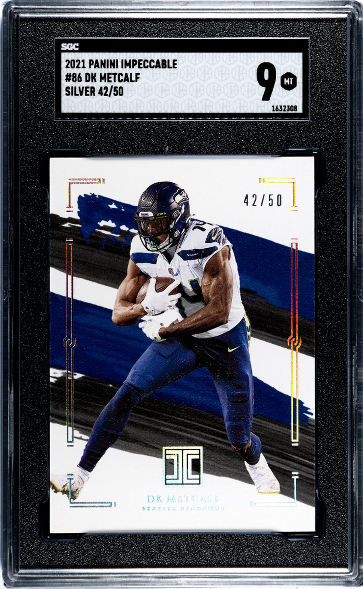 2021 Impeccable #86 DK Metcalf /50 SGC 9