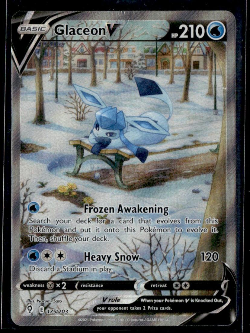2021 Pokémon Evolving Skies Glaceon V 175/203
