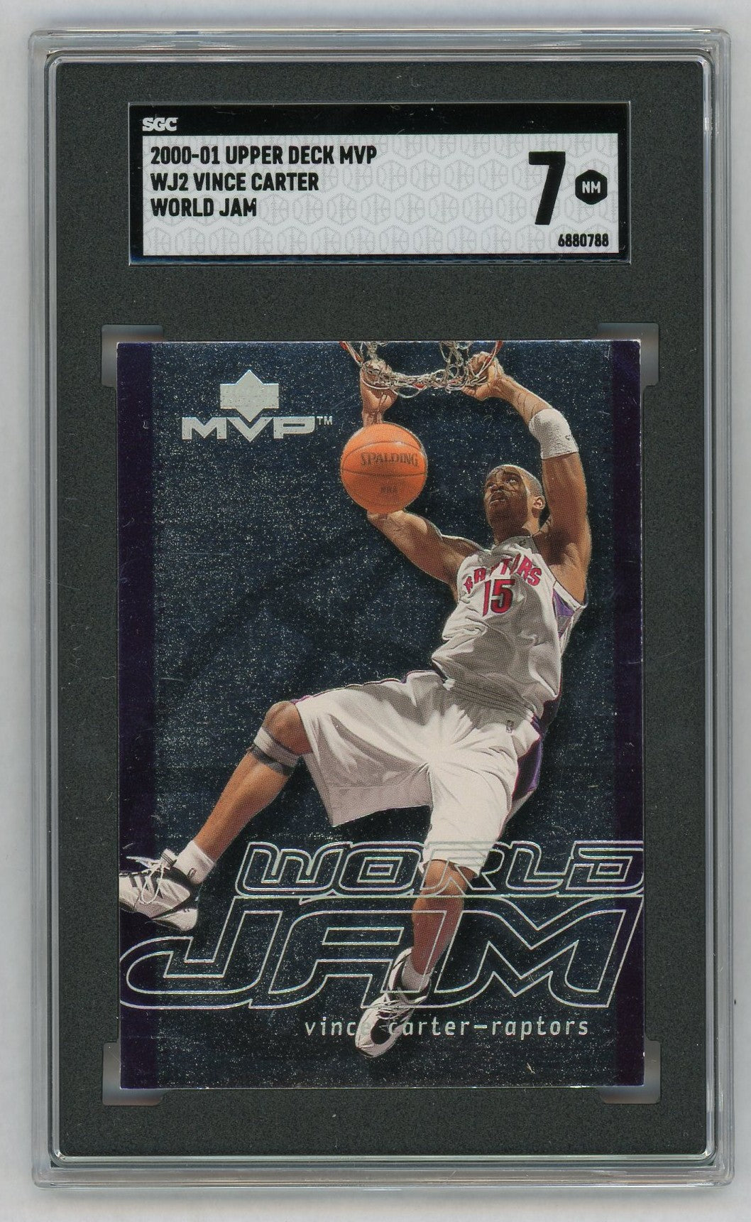 2000-01 Upper Deck MVP WJ2 Vince Carter World Jam SGC 7